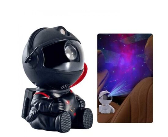 Galaktikų ir žvaigždžių projektorius Astronautas, juodas